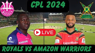 CPL 2024 Match Barbados Royals vs Guyana Amazon Warriors Live Watch Along [upl. by Dorcea]