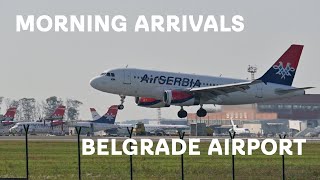 Arrivals at Belgrade airport Nikola Tesla airbus atr boeing embraer aviation planespotting [upl. by Yrrum430]