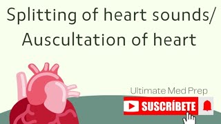 Splitting of heart sounds auscultation of heartpathological heart sounds [upl. by Harl351]