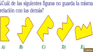 Psicotécnico  Figura Discordante o Término Excluído Ejercicios Resueltos [upl. by Rush]