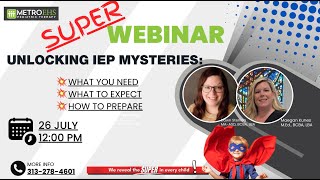 IEP Webinar with MetroEHS Pediatric Therapy [upl. by Kendal]