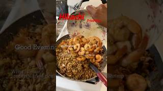 Hibachi Fried Rice with Shrimp quickandeasy foodievlogger [upl. by Peoples163]