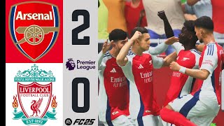 ARSENAL vs LIVERPOOL  PREMIER LEAGUE 20242025  JORNADA 9  EA SPORTS FC 25 [upl. by Papageno928]