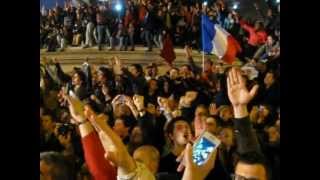 Parisians sing La Marseillaise at Place de la Bastille [upl. by Durante59]