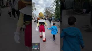 Disneyland Magic A Boys Heartwarming Encounter with Pinocchio amp Geppetto [upl. by Nigrom]