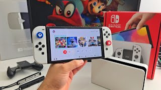 UNBOXING NINTENDO SWITCH OLED EM 2024 MEU PRIMEIRO CONSOLE [upl. by Ennaid]