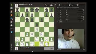 Amateur chess game must watch and learn Kings Pawn Opening Leonardis Variation 3rd vlog [upl. by Lisk]