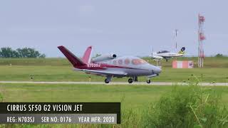 2020 Cirrus SF50 G2 Vision Jet  Taxi amp Takeoff  New Century AirCenter JCIKIXD  N703SJ [upl. by Gina]