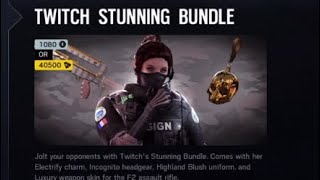 BRAND NEW Twitch Stunning Bundle  Rainbow Six Siege [upl. by Solberg]