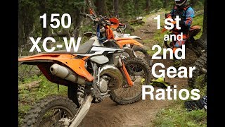 1st and 2nd Gear on the KTM 150 XCW  One Mans Opinion [upl. by Dickie142]