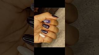 Unhas roxas💜 com marmorizado shortsvideo unhasnaturais nails [upl. by Atiras]