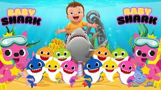 Baby Shark Song and Dance  Baby Shark doo doo doo Song  Baby Shark Remix Song nurseryrhymes [upl. by Hayikaz]