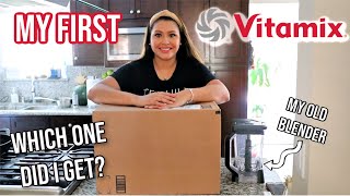 MY FIRST VITAMIX UNBOXING  GREEN JUICE DEMO [upl. by Ardnua111]