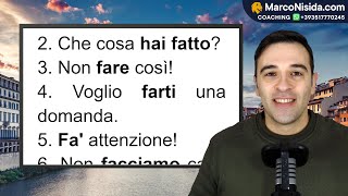 Curso de Italiano para Principiantes 13 FARE Verbos en Italiano con Frases Útiles [upl. by Knick675]