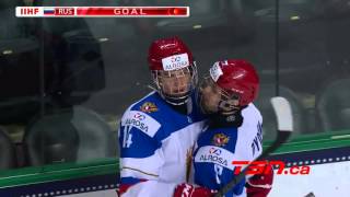 Apr 19 2016 U18 WJC Andrey Svechnikov goal vs Sweden [upl. by Ianahs]