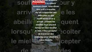 Qui désire le miel doit supporter la piqûre des abeilles Proverbe Berbère shorts [upl. by Vite906]