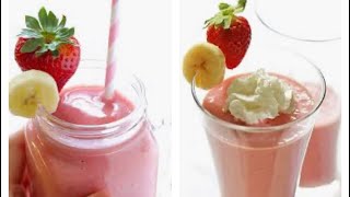 Strawberry banana smoothie recipe [upl. by Eeznyl]