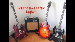 Epiphone Alnico Classic Pros Vs Gibson Burst Bucker 23 amp Q Pickups Custom Winds [upl. by Benioff]