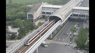 【Hangzhou Metro】Line 1 Trains Last run on Elevated section Drone view [upl. by Hgielhsa722]