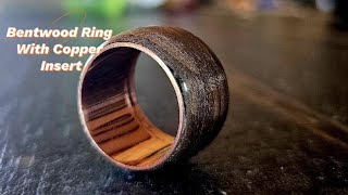 Making a bentwood ring with copper insert [upl. by Namia]