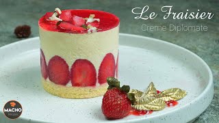 Mini Strawberry Fraisier  Fraisier à la crème diplomate  French Dessert [upl. by Aiuqet]