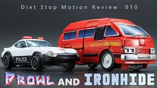 Diet Stop Motion Review 010  Earthrise Ironhide and Prowl [upl. by Desma]