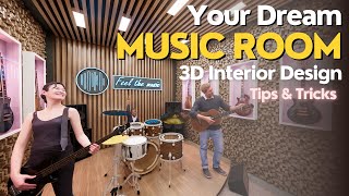 CREATING THE ULTIMATE ACOUSTIC MUSIC ROOM 3D INTERIOR DESIGN  SKETCHUP  ENSCAPE  SPEED BUILD [upl. by Moshell103]