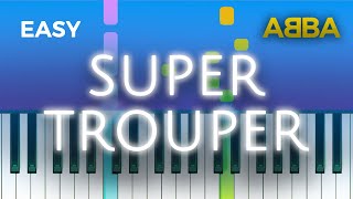 ABBA  Super Trouper  EASY Piano TUTORIAL by Piano Fun Play [upl. by Sucrad]