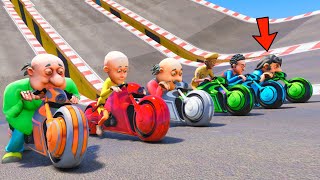 Motu Patlu Shotaro Bike Curvy Road Impossible Ramp Challenge [upl. by Austina691]