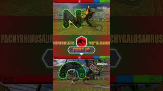 PACHYRHINOSAURUS VS PACHYGALOSAURUS  JURASSIC WORLD THE GAME [upl. by Atarman]