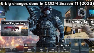 6 new changes done in CODM Season 11 2023 [upl. by Leyla]