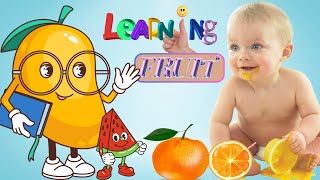 Learn Fruits Name With Flash Card  Kids Phonic Rhymes  Kids Video For Learning Fruits [upl. by Laughton]