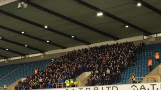 Rochdale fans celebrate goal to Millwall FA cup Millwall vs Rochdale 27012018 [upl. by Reich]