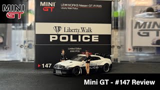 Mini GT  LB Works Nissan GTR Liberty Walk Police  LIMITED EDITION  MGT00147 147 [upl. by Meela]