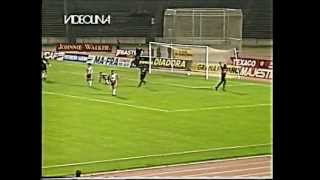 199394 Coppa Uefa Dinamo Bucarest  Cagliari 32 01 [upl. by Laenaj516]