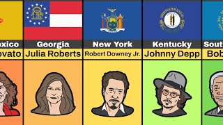 Famous Celebrities From Every State [upl. by Larue]