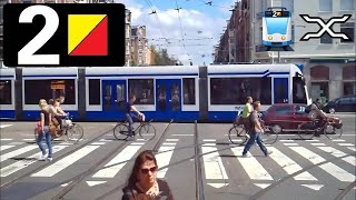 🚊 GVB Amsterdam Tramlijn 2 Cabinerit Nieuw Sloten  Centraal Station Drivers view POV [upl. by Seward86]