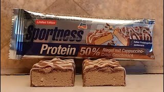 TasteTest DM Sportness Protein Bar ☕ Cappuccino Crisp ☕ [upl. by Llertnahs]