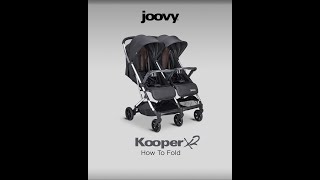 How To Fold Your Stroller KooperX2 Lightweight Compact Double Stroller with Trays [upl. by Anairad356]