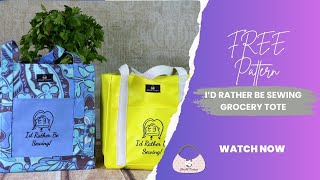 DIY Reusable Grocery Bag  Free Sewing Pattern Tutorial  ChrisW Designs [upl. by Cathy]