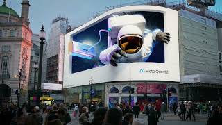 Piccadilly Circus 3D billboard takeover  Meta Quest [upl. by Navek]