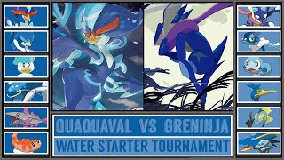 QUAQUAVAL vs GRENINJAINTELEON  Water Starter Pokémon Tournament Battle 4 [upl. by Einiar]