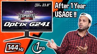 Msi Optix G241 Monitor Review After 1 Year Usage  Best Budget Gaming amp Editing Monitor  IPS Panel [upl. by Farrand730]