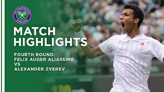 Felix Auger Aliassime vs Alexander Zverev  Fourth Round Highlights  Wimbledon 2021 [upl. by Anemolif]