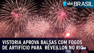 Vistoria aprova balsas com fogos de artifício para festa de Réveillon no Rio  SBT Brasil 291223 [upl. by Aissila]