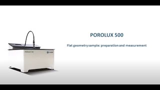 Flat sheet membranes measurements with the POROLUX 500new version [upl. by Sayette]