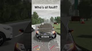 Whos at fault shorts roblox baddrivers dorsetcounty crash uk 10 [upl. by Anyrtak]