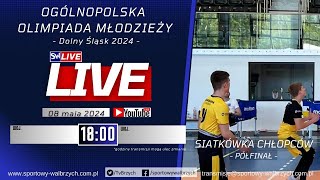 LIVE Ogólnopolska Olimpiada MłodzieżyPółfinał 14 Łódzkie  Małopolskie [upl. by Gilbertson]