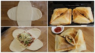 HOW TO MAKE PIZZA IN SANDWICH MAKER WITH PIZZA DOUGH  KIDS LUNCH BOX IDEA [upl. by Gaynor791]