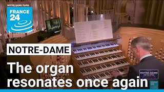 The organ of NotreDame resonates in the cathedral for the first time since the 2019 fire [upl. by Quintus181]